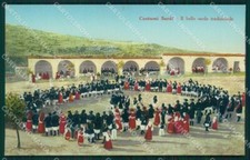 Cagliari città Costumi Ballo Sardo Tradizionale cartolina MT1886
