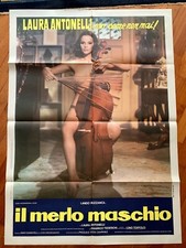 Film poste IL MERLO MASCHIO manifesto 2F sexy L.  Antonelli Buzzanca Violoncello