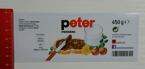 Adesivo sticker vetro nutella - vetro,