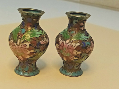 Vasi cinesi cloisonne - cloisonne, in