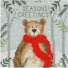 Kit Biglietto a Punto Croce - Natale Orso