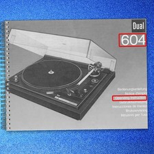DUAL 604 Turntable User Manual