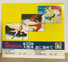 Mobile Suit Gundam Cassette Tape Index Card Animage anni 80 Ep.28 dal Giappone