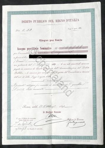 Debito pubblico regno italia - pubblico,