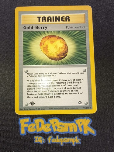 Lotto carte pokemon gold berry - carte,