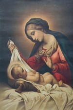 STAMPA ANTICA MADONNA DEL VELO CARLO DOLCI FTO GIGANTE RARISSIMA FORSE UNICA KFZ