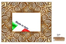 Cornice in legno Oro invecchiato per foto,stampe,poster - Spessore cm 7