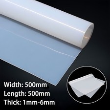 Piastra in gomma siliconica 500mmx500mm bianco silicone tampone guarnizione foglio spessore 1mm-6mm