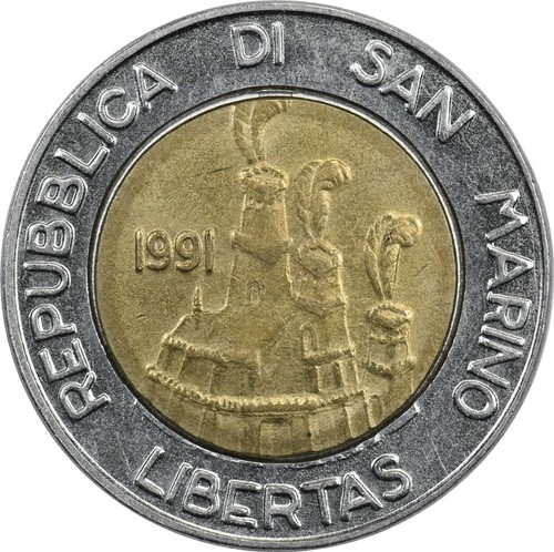 San marino 500 lire - -, 1991