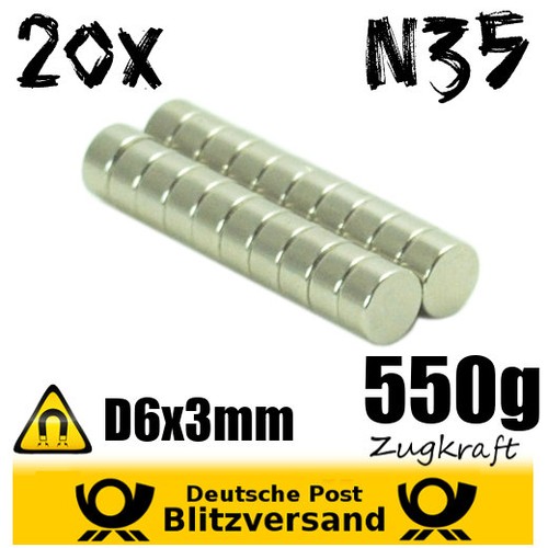 20x cubo magnete neodimio - 20x,
