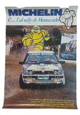 POSTER RALLY DI MONTECARLO LANCIA DELTA HF MARTINI MICHELIN 1988 MANIFESTO 48x69