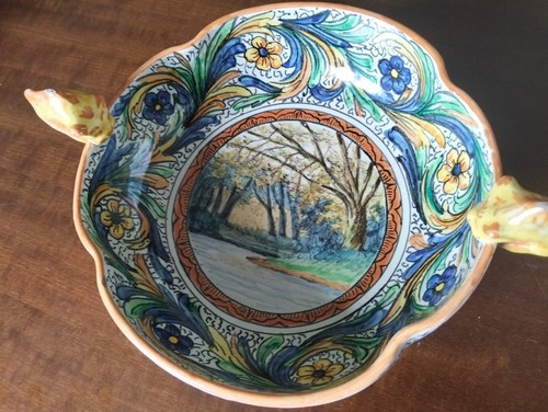 Centrotavola ceramica maiolica - ceramica,