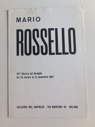 Mario rossello mostra del - rossello,