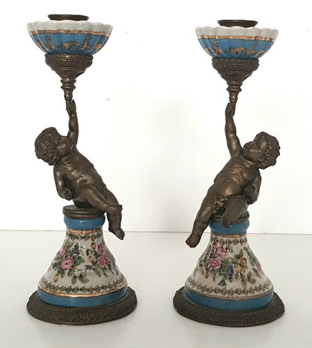Coppia candelabri vintage - coppia, di