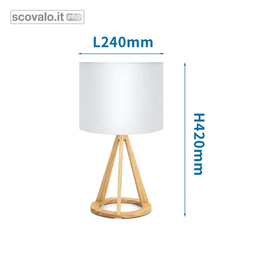 Lampada tavolo legno e27 - tavolo,