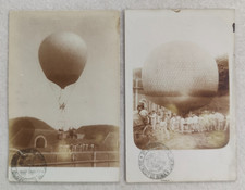 foto cartolina militari aviazione pallone frenato genio 3 rgt roma timbro