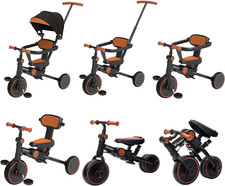 Triciclo per Bambini 6 in 1 , per 1-6 Anni. Triciclo Con Ausilio per Deambulazio