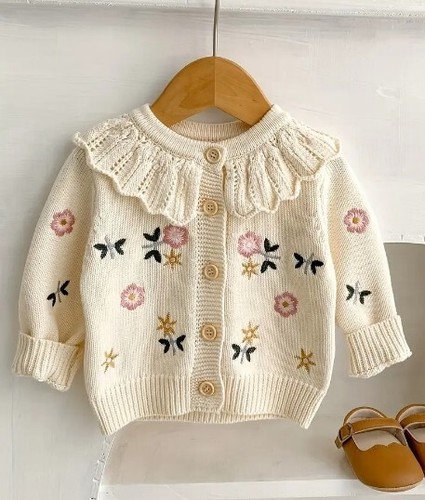 Maglione cardigan floreale