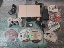 ps2 slim sony playstation 2 silver pal console fifa
