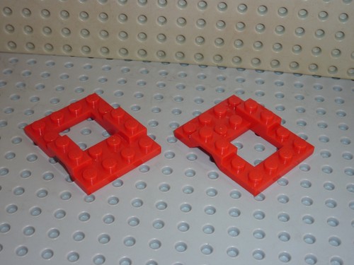 Lego car base red x - x, 4