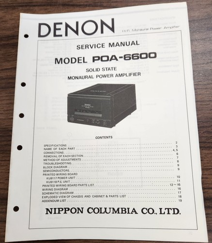 Denon poa 6600 - denon, poa-6600