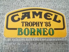 Adesivo stickers vintage auto CAMEL TROPHY '85 BORNEO rally car team moto cross