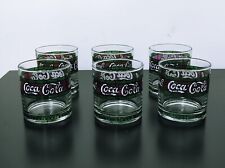 Bicchieri Coca Cola 6 Pz. stile liberty vintage set 6 pezzi di vetro anni 70 80