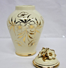 Vaso ceramica italiana Bassano Italy Ceramiche di Bassano urna alta 19-1/2" con coperchio