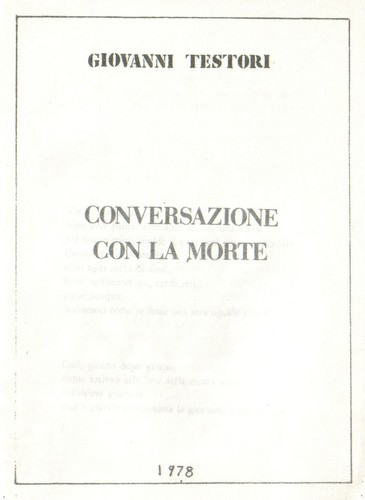 Conversazione con morte - con, la