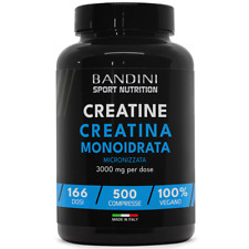 Bandini® Creatina Monoidrata Micronizzata 500 COMPRESSE Vegan Palestra Strong