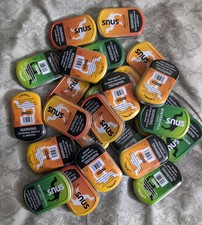 Enorme lotto 10+ lattine vuote cammello snus campeggio nuoto spiaggia outdoor pesca sicure