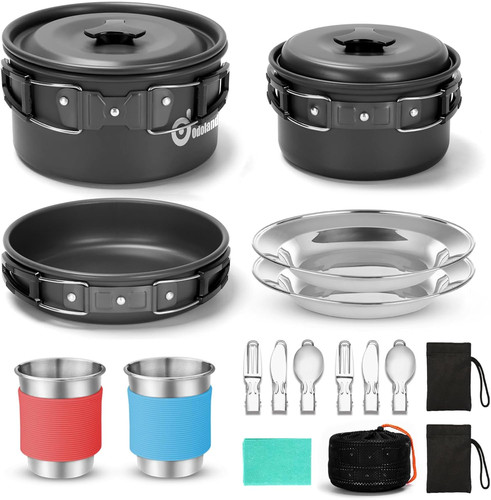 Pentole set campeggio - campeggio, con