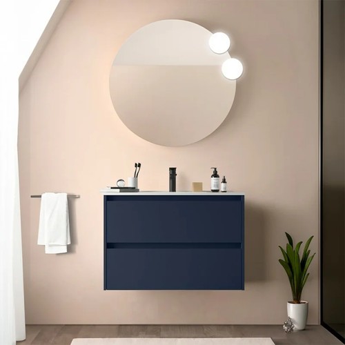 Mobile bagno sospeso blu - sospeso,
