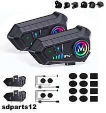 Coppia Cuffia Auricolare Interfono Bluetooth 5.3 Headset Per Casco Moto