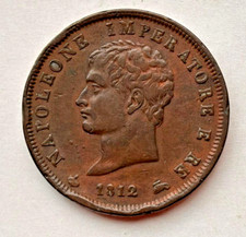 1 Soldo 1812 M Italia Regno Napoleone I. Rame. C#3