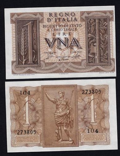 Italy lira 1939 - italy, 1