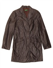 BENETTON Cappotto donna pelle