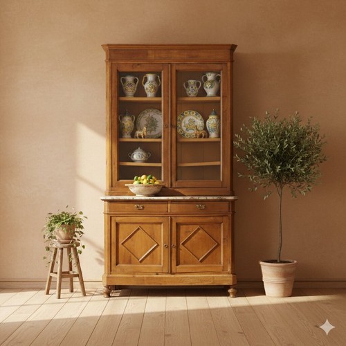 Credenza libreria antica - antica, noce