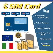 SIM Card FUNZIONATE IN ITALIA