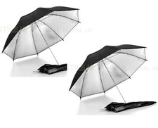 2 x OMBRELLI DIFFUSORI 84 cm 33" ARGENTATI UNIVERSALI OMBRELLINI DIFFUSION 