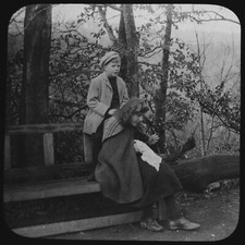 CHILDREN ON A BENCH C1910