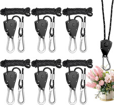 6 Pezzi Nylon Cricchetto Di Corda, 4M X 4Mm Gancio a Cricchetto Regolabile, Cord