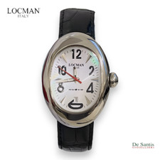 Orologio Locman Unisex Quarzo Nuovo Cinturino Pelle di Coccodrillo Cassa Ovale