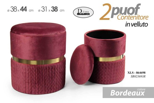 Pouf cilindrico contenitore - pouf,