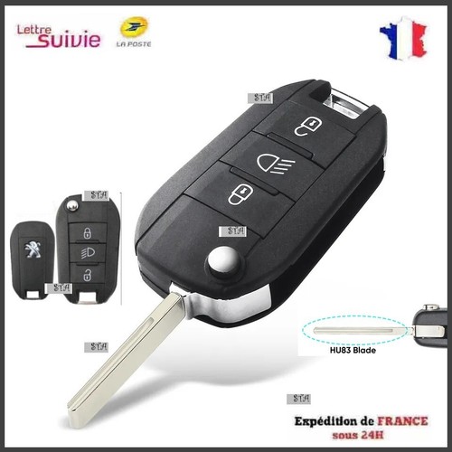 Coque boitier pour cle - cle, peugeot
