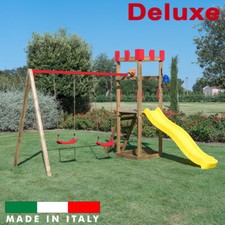 SAVINOUTDOOR Altalena per bambini Torre Singola Scivolo Parco Giochi giardino 
