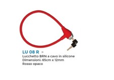 Lucchetto a Cavo Bernardi BRN Con rivestimento in silicone Rosso 12x650mm