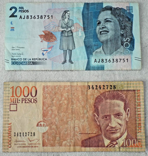 Colombia 2000 1000 - 1000, set