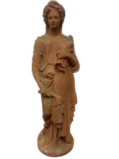 Grande statua da giardino in terracotta "l'estate con spighe di grano "