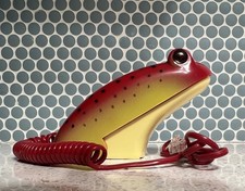 TELEFONO FLIP RANA ROSSA VINTAGE ANNI 80 PULSANTE TELEFONO FISSO CROCIATO